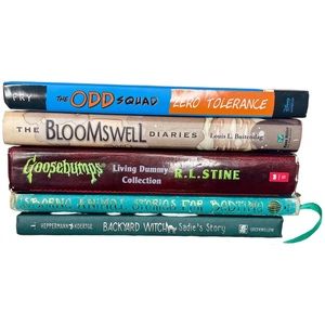 5 Hardcover Book Bundle YA Fry R.L. Stine & more